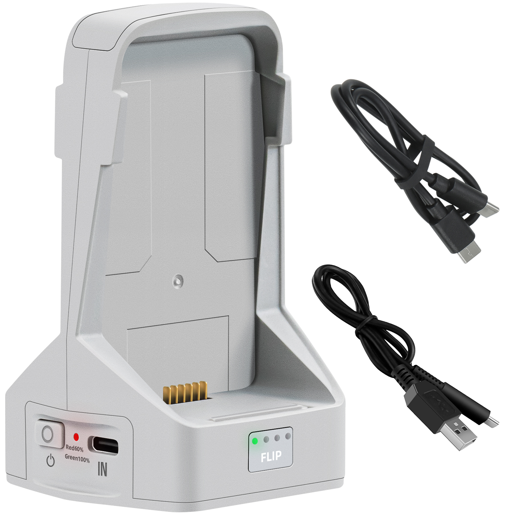 Drone Charging Hub - 45W Dual Battery Charger with Storage