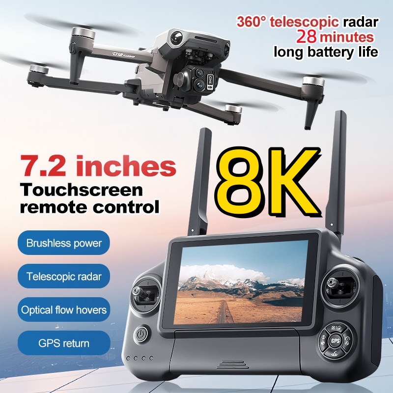 8K 3 Axis Gimbal Brushless 7.2 – обзор и цена Drone Controller Screen