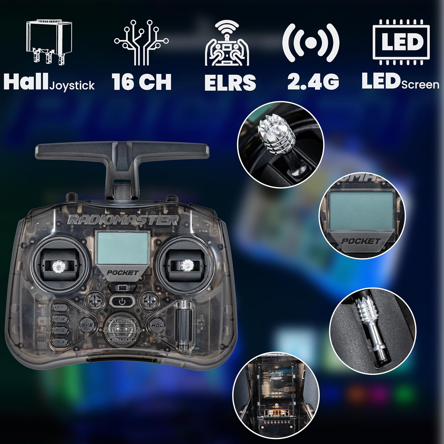 RadioMaster POCKET P16 2.4G Ra – обзор и цена Drone Control Stick
