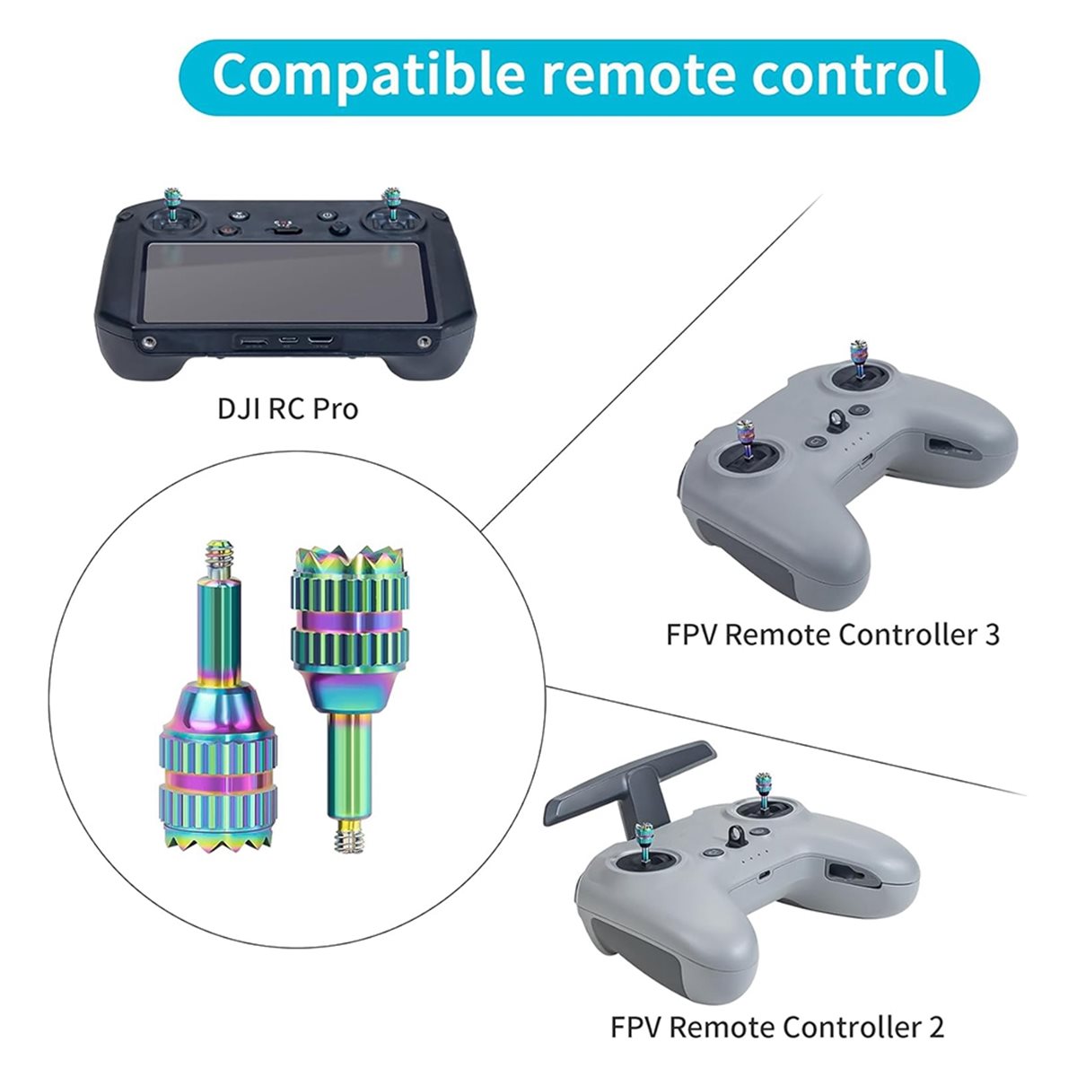 DT75BG 4PCS Metal Control Joys – обзор и цена Drone Control Stick