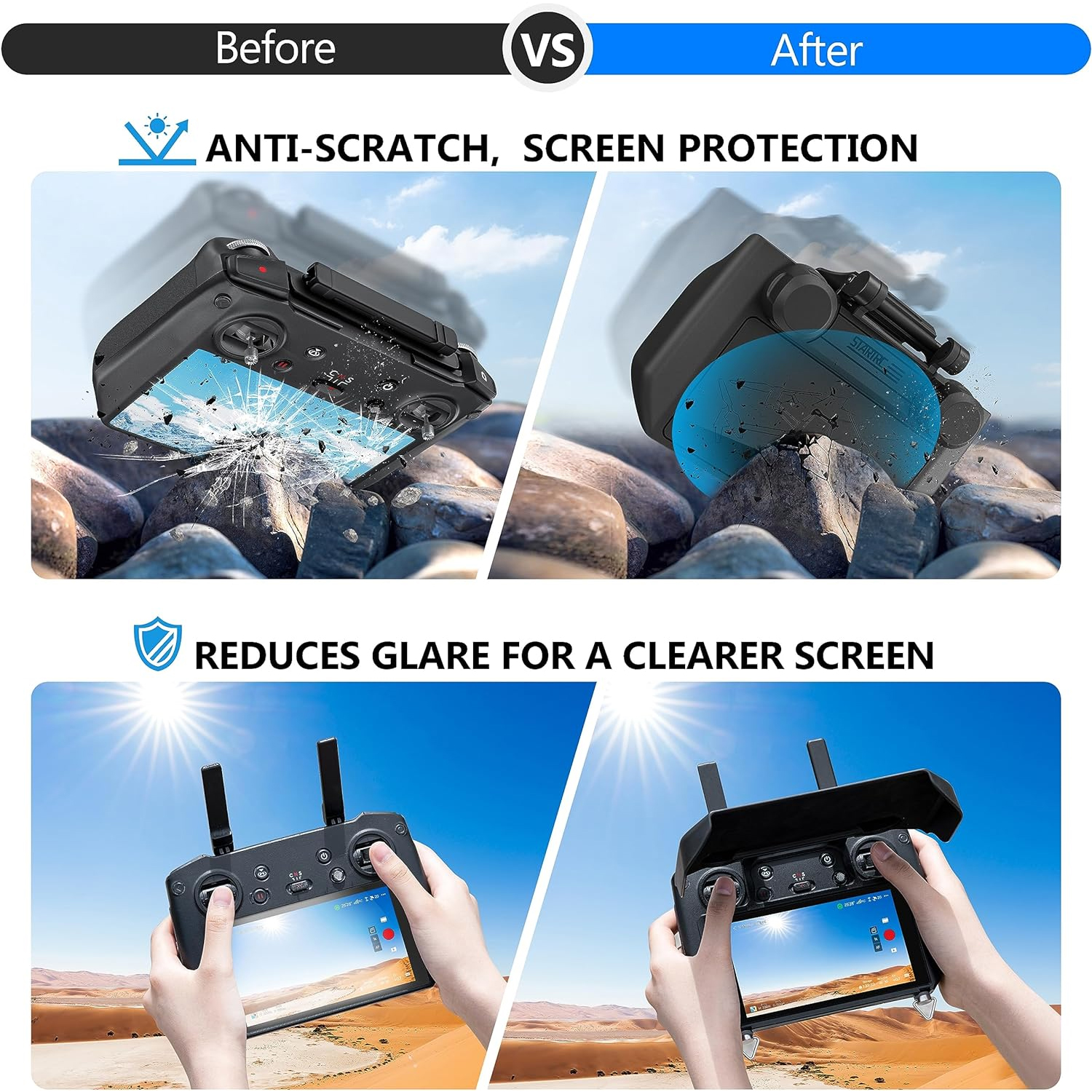 2-in-1 Sun Hood & Joystick Cov – обзор и цена Drone Control Stick