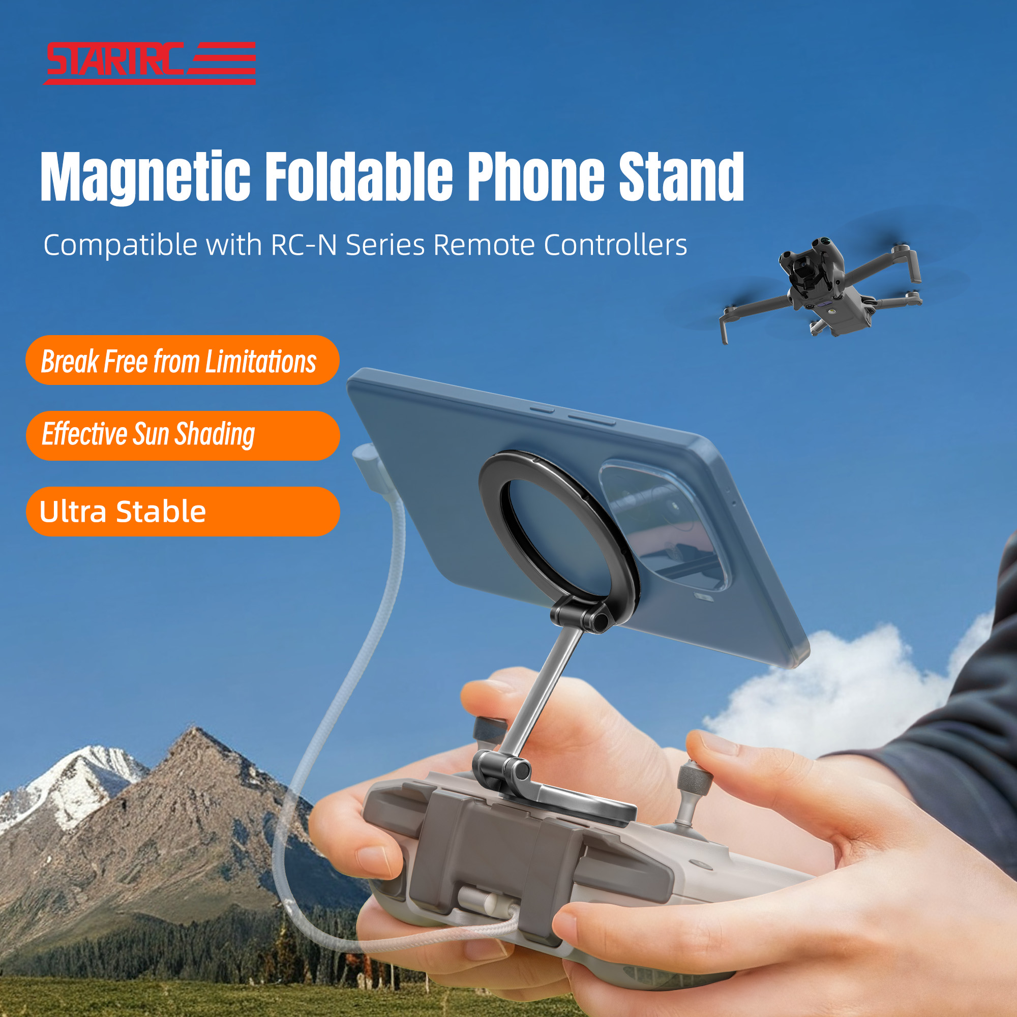 360 ° Rotation Foldable Magnet – обзор и цена Drone Tablet Mount