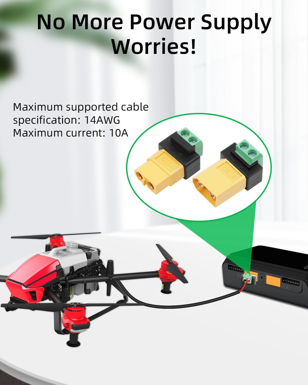 Solderless 2 Pin to XT60 Male  – обзор и цена Drone Solar Charger