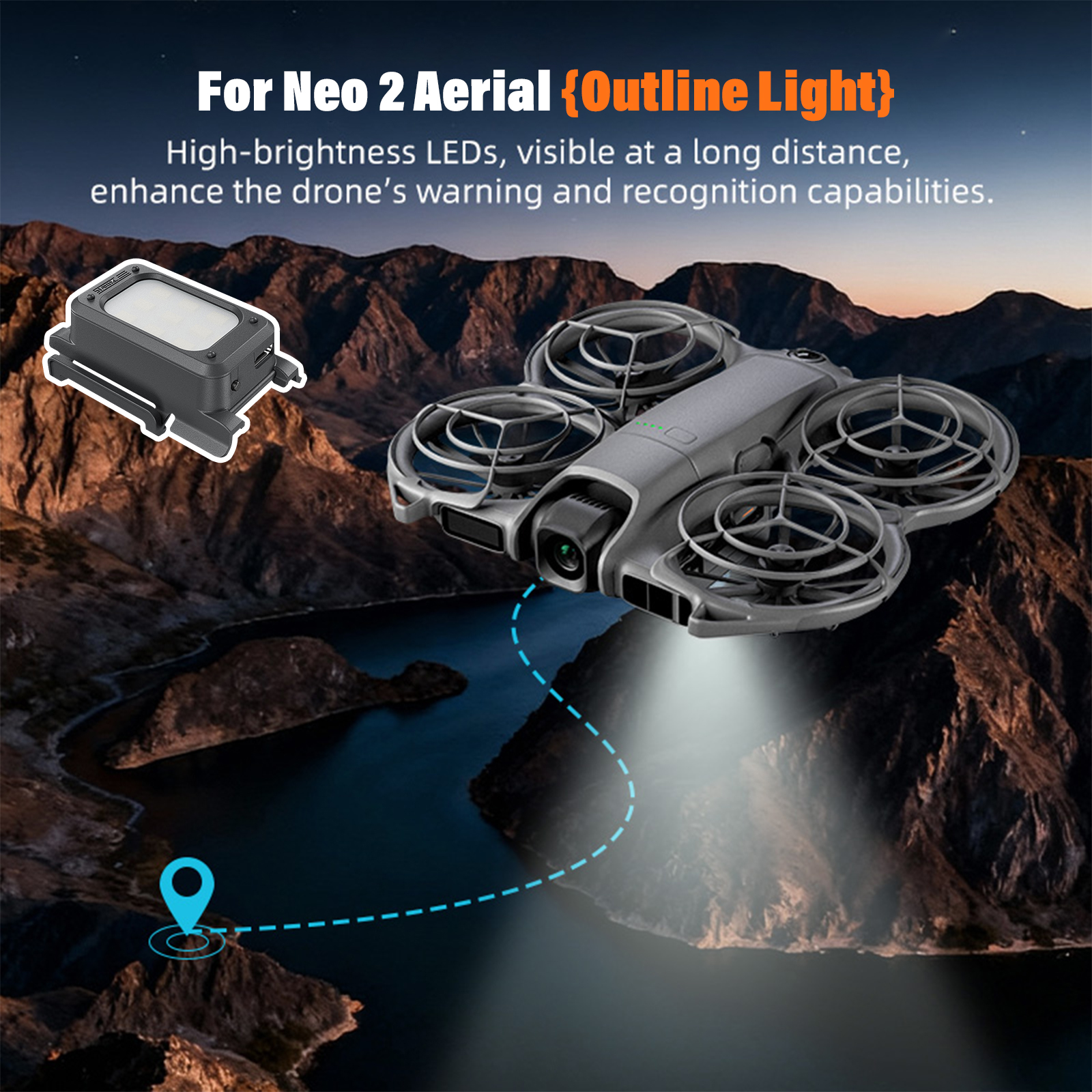 Rechargable LED Landing Gear w – обзор и цена Drone Beacon Light